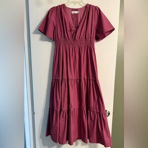 Purple Tiered Maxi Dress